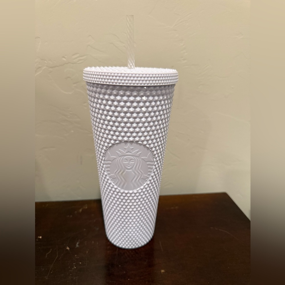 Starbucks Pearl White Bling Studded Tumbler
